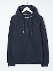 Azul marino - FatFace cremallera a través de la sudadera con capucha - Imagen 5 de 5