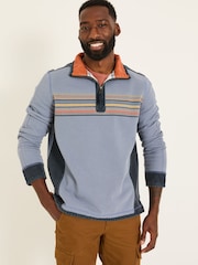 FatFace Blue 100% Cotton Airlie Panel Sweat Top - Image 1 of 5