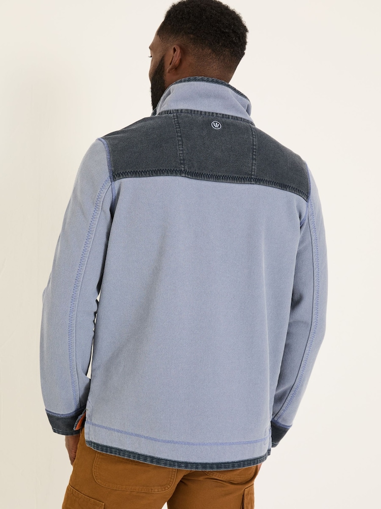 FatFace Blue 100% Cotton Airlie Panel Sweat Top - Image 2 of 5