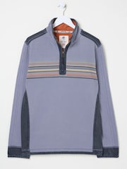 FatFace Blue 100% Cotton Airlie Panel Sweat Top - Image 5 of 5