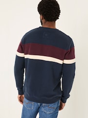 FatFace Brooke Navy Cut Sew Crew - Image 2 of 6