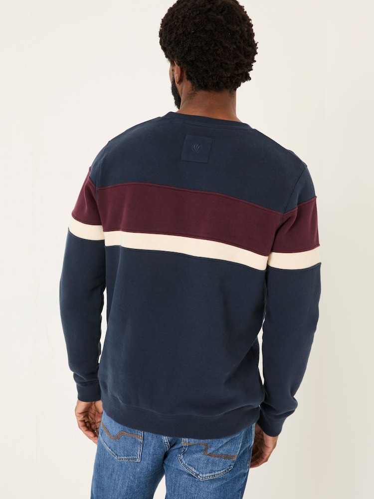 FatFace Brooke Navy Cut Sew Crew - Image 2 of 6