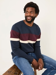 FatFace Brooke Navy Cut Sew Crew - Image 3 of 6