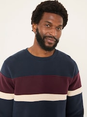 FatFace Brooke Navy Cut Sew Crew - Image 4 of 6