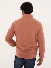 FatFace Brooke Rust Brown Half Neck Sweatshirt - Image 2 of 6
