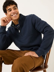 FatFace Brooke Navy Half Neck Sweatshirt - Image 3 of 7