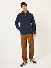 FatFace Brooke Navy Half Neck Sweatshirt - Image 6 of 7