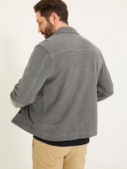 Grey 100% Cotton Lowe Loop Back Light weight Jacket - Image 2 of 7