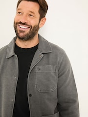 Grey 100% Cotton Lowe Loop Back Light weight Jacket - Image 5 of 7