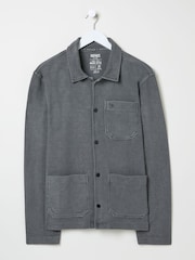 Grey 100% Cotton Lowe Loop Back Light weight Jacket - Image 6 of 7