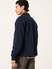 FatFace Harrington Navy Harrington Sweat Jacket - Image 3 of 8