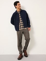 FatFace Harrington Navy Harrington Sweat Jacket - Image 4 of 8