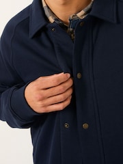 FatFace Harrington Navy Harrington Sweat Jacket - Image 6 of 8
