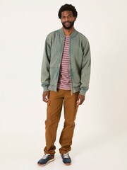 FatFace Light Teal Sweat Bomber Jacket - Image 1 of 6
