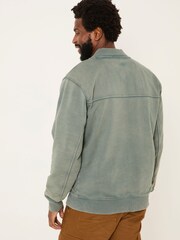 FatFace Light Teal Sweat Bomber Jacket - Image 2 of 6