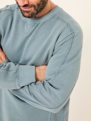 FatFace Otterton Blue Cut and Sew Crew Sweat - Image 4 of 5