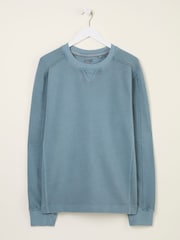 FatFace Otterton Blue Cut and Sew Crew Sweat - Image 5 of 5