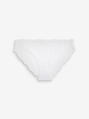 White High Leg Ultimate Comfort Lace Knickers 2 Pack - Image 6 of 6