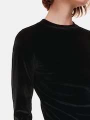 Whistles Black Olivia Velvet Top - Image 4 of 5