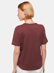 Whistles Brown Whistles Emily Ultimate 100% Cotton Brown T-Shirt - Image 2 of 5
