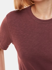 Whistles Brown Whistles Emily Ultimate 100% Cotton Brown T-Shirt - Image 3 of 5