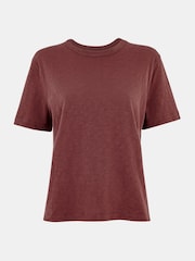Whistles Brown Whistles Emily Ultimate 100% Cotton Brown T-Shirt - Image 5 of 5