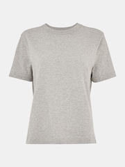 Whistles Grey Whistles Grey Emily Ultimate 100% Cotton T-Shirt - Image 5 of 5
