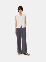 Whistles White Linen Button Front Waistcoat - Image 3 of 5