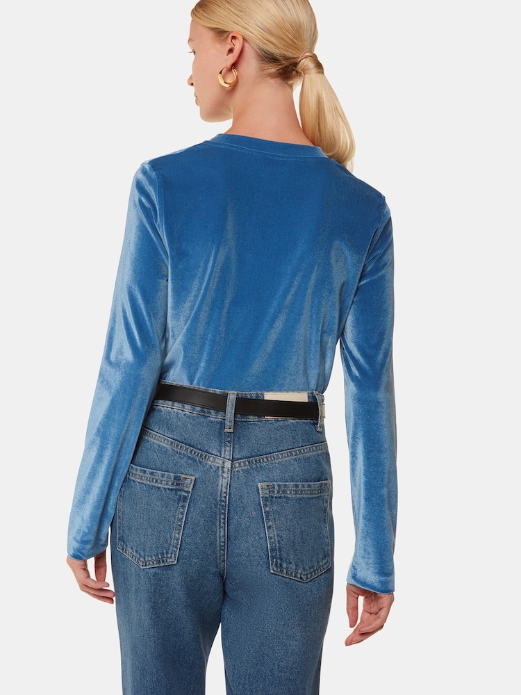Whistles Blue Olivia Top - Image 2 of 5 Whistles Blue Olivia Top - Image 2 of 5