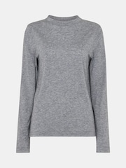 Whistles Grey Wool Blend Crew Neck Top - Image 5 of 5