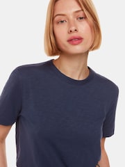 Whistles Blue Whistles Blue Emily Ultimate 100% Cotton T-Shirt - Image 3 of 5