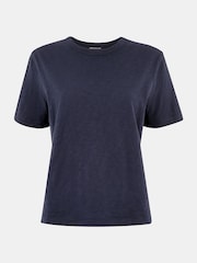 Whistles Blue Whistles Blue Emily Ultimate 100% Cotton T-Shirt - Image 5 of 5