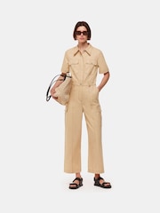 Whistles Nude Whistles Nude Ellen Safari 100% Cotton Jumpsuit - Image 1 of 5