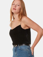 Whistles Black Cowl Neck Cami Top - Image 1 of 5