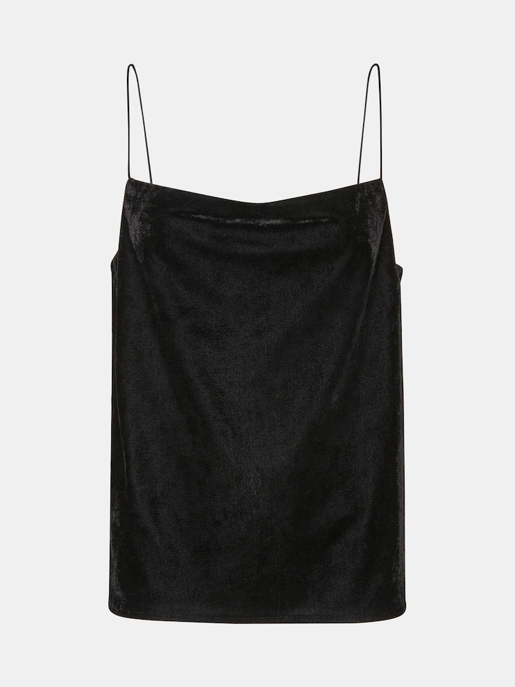 Whistles Black Cowl Neck Cami Top - Image 5 of 5