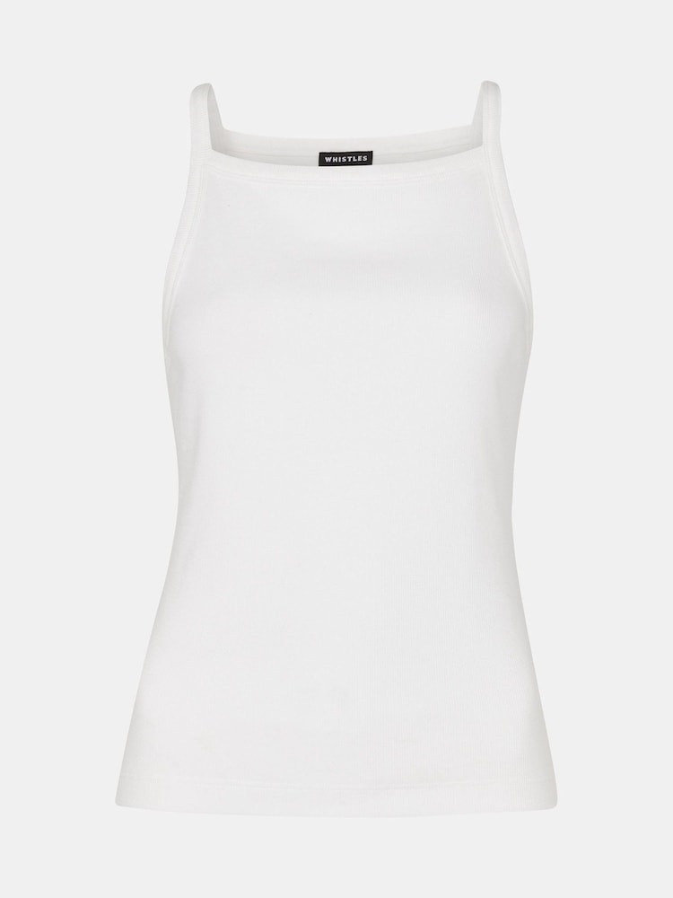 Whistles Straight Neck White Vest - Image 5 of 5