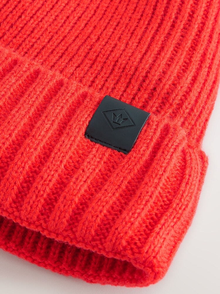 Red Waterproof Knitted Beanie - Image 3 of 3