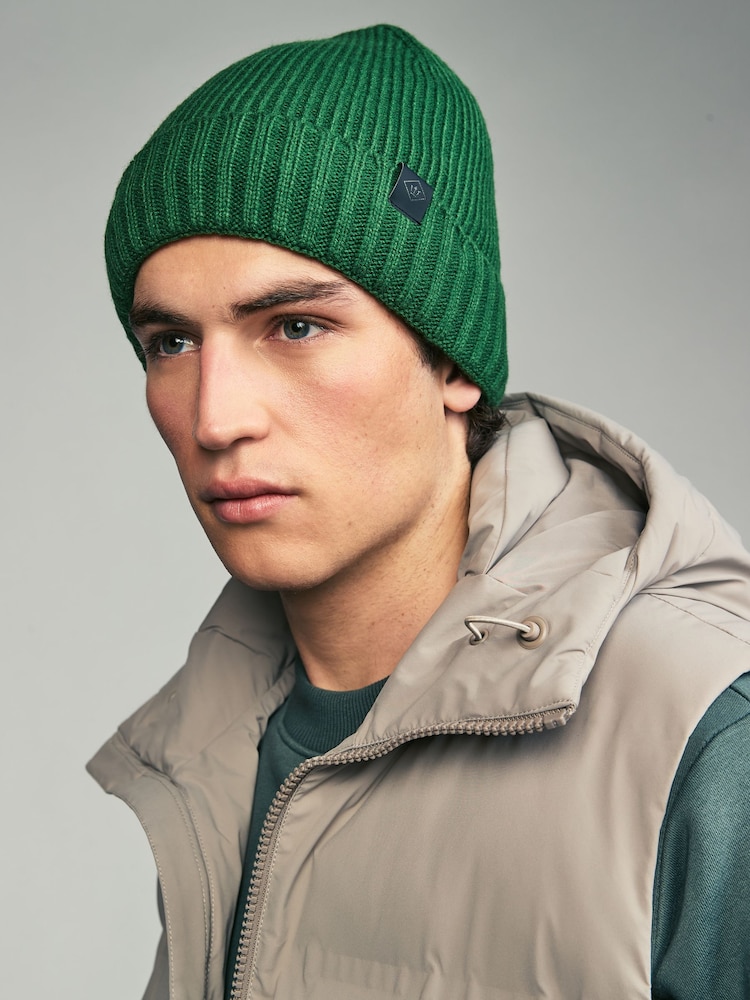 Green Waterproof Knitted Beanie - Image 1 of 4 Green Waterproof Knitted Beanie - Image 1 of 4