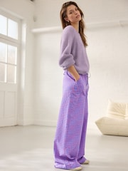 Blue/Pink Pull On Gingham Trousers - Image 4 of 8