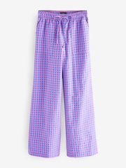 Blue/Pink Pull On Gingham Trousers - Image 6 of 8