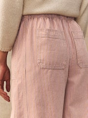 Pink 100% Cotton Patch Pocket Barrel Leg Trousers - Image 5 of 8