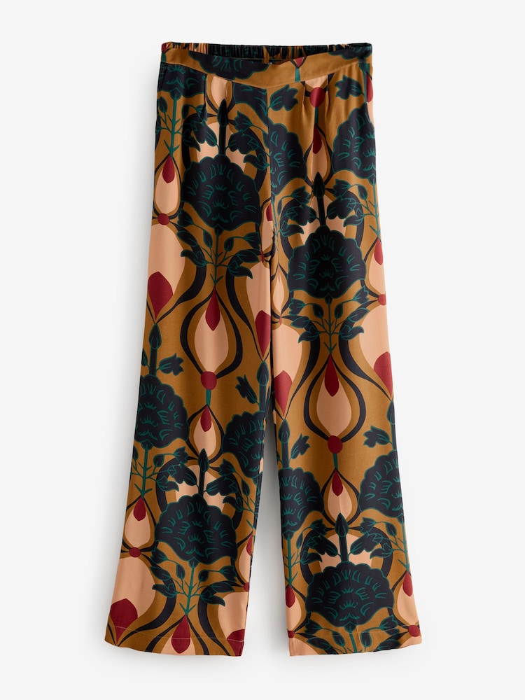 Brun - Viscose Blend Pantalons Ample - Image 6 of 8