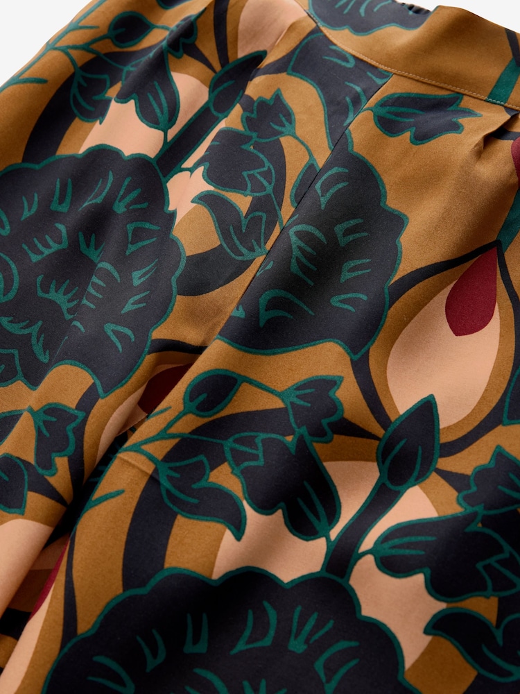Brun - Viscose Blend Pantalons Ample - Image 7 of 8