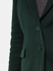 Whistles Green Whistles Slim Green Jersey 100% Cotton Jacket - Image 4 of 5