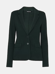 Whistles Green Whistles Slim Green Jersey 100% Cotton Jacket - Image 5 of 5