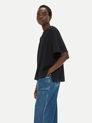 Whistles Black Relaxed 100% Cotton T-Shirt - Image 1 of 5