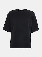Whistles Black Relaxed 100% Cotton T-Shirt - Image 5 of 5