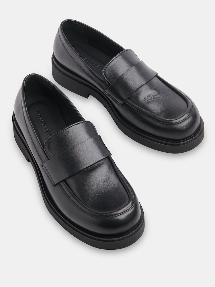 Whistles Black Ames Chunky Loafers - Image 2 of 4 Whistles Black Ames Chunky Loafers - Image 2 of 4