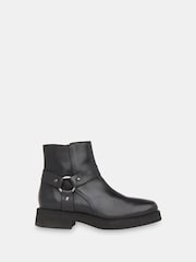 Whistles Black Matteo Biker Boots - Image 2 of 4