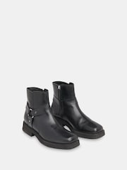 Whistles Black Matteo Biker Boots - Image 3 of 4